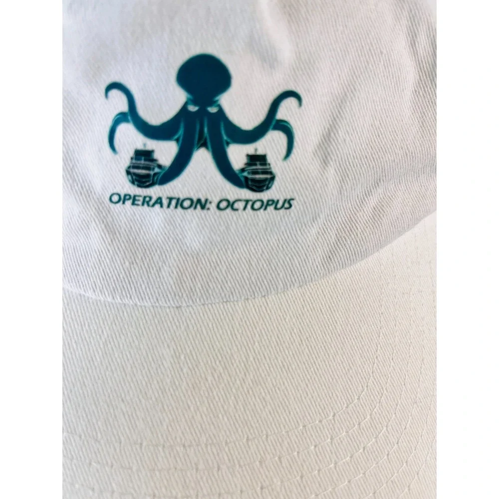 Operation Octopus Cap White Hat Adjustable OS‎ White Octopus Hat Baseball Cap